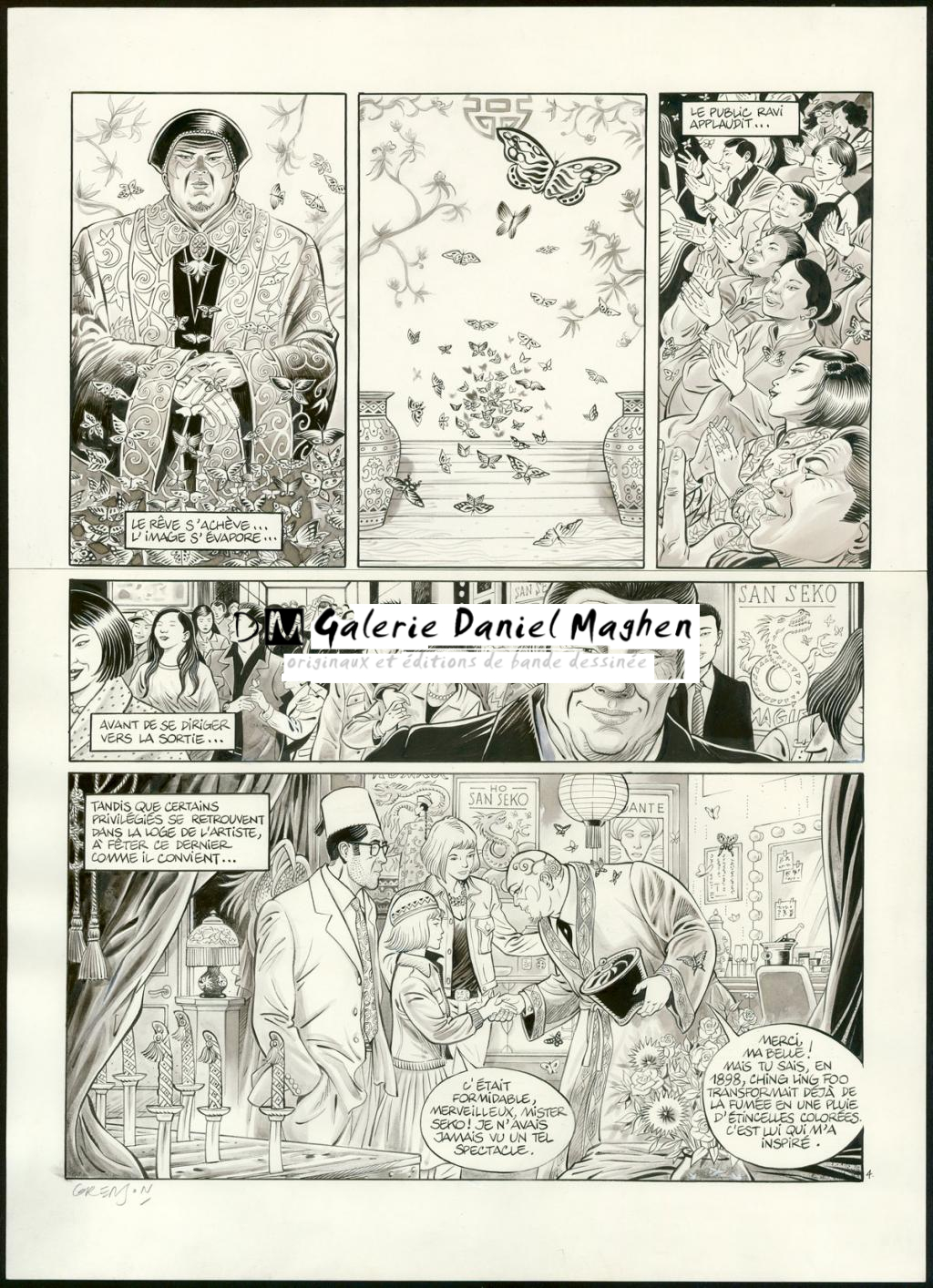 Planche originale n°4 - Olivier Grenson - Encre de Chine et lavis sur papier - 3603