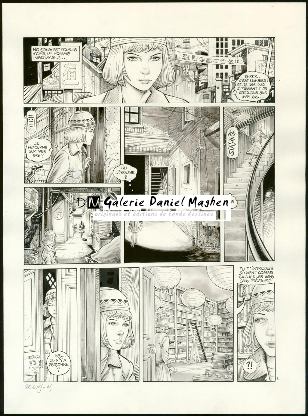 Planche originale n°7 - Olivier Grenson - Encre de Chine et lavis sur papier - 3601