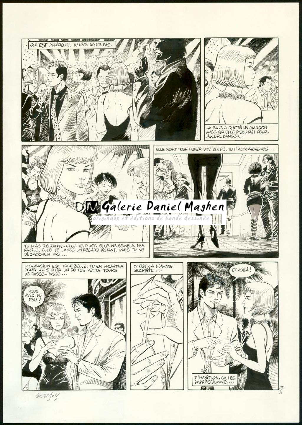 Planche originale n°34 - Olivier Grenson - Encre de Chine et lavis sur papier - 3600