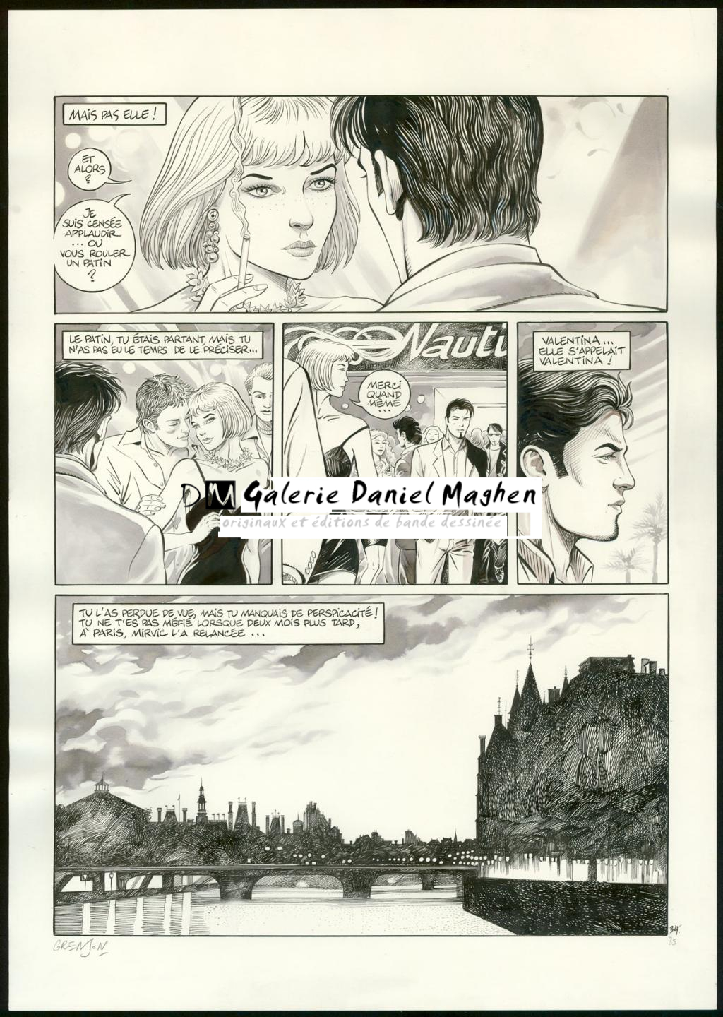 Planche originale n°35 - Olivier Grenson - Encre de Chine et lavis sur papier - 3599