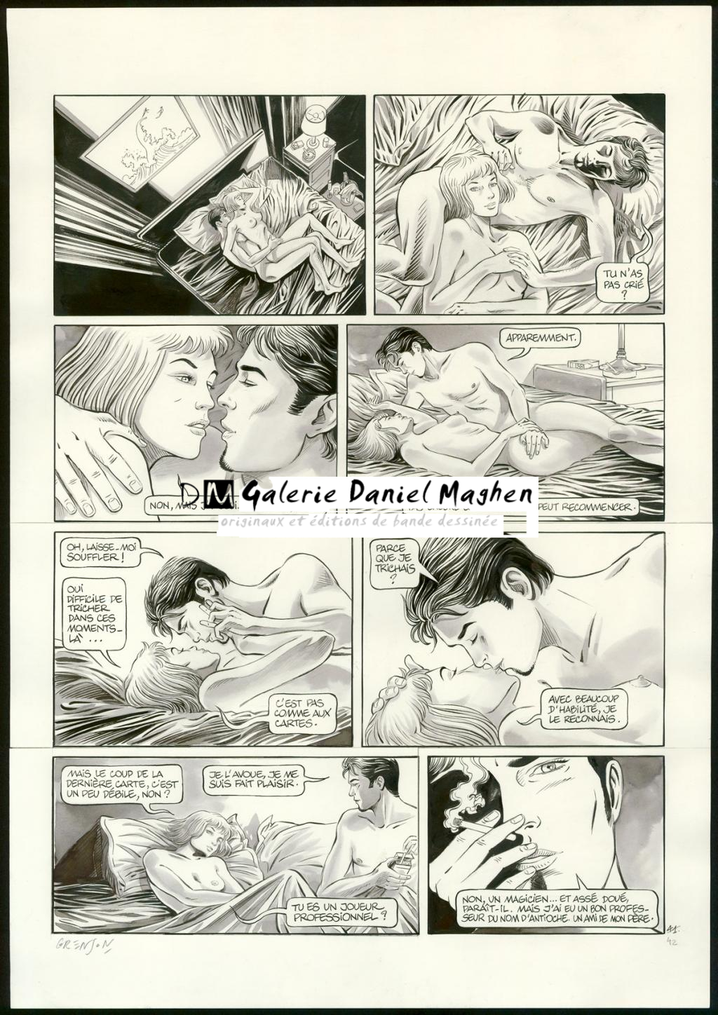 Planche originale n°42 - Olivier Grenson - Encre de Chine et lavis sur papier - 3597