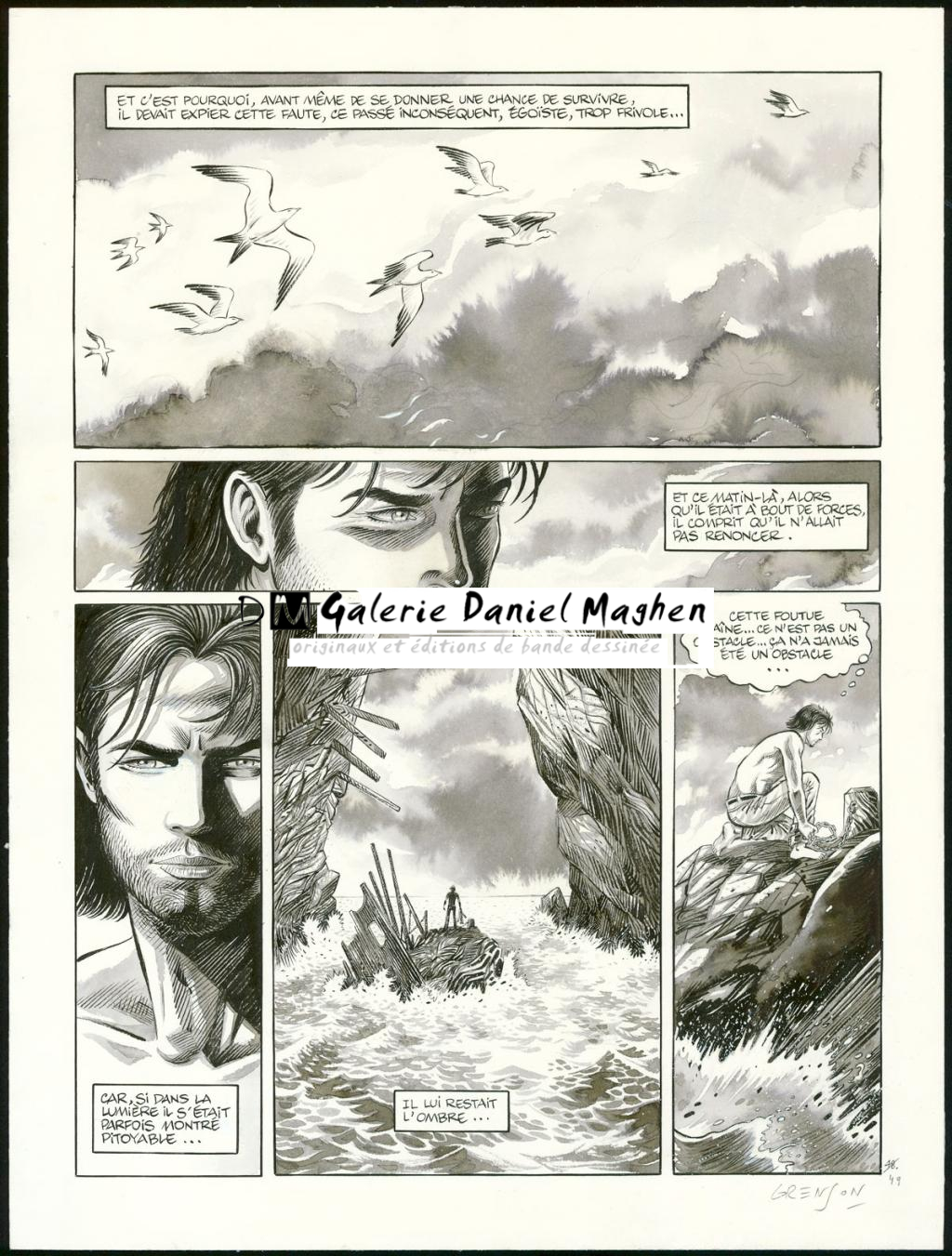 Planche originale n°49 - Olivier Grenson - Encre de Chine et lavis sur papier - 3596