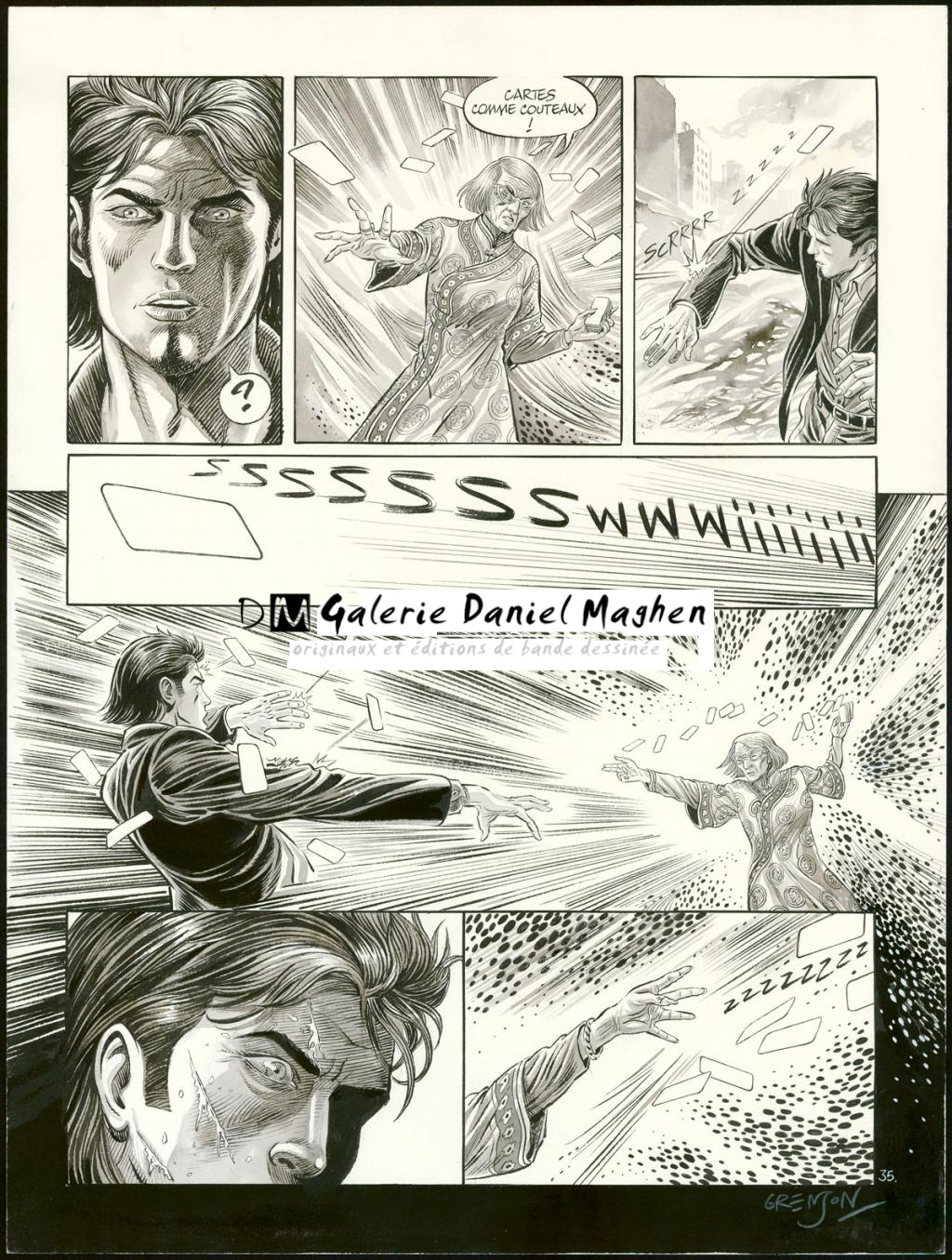 Planche originale n°35 - Olivier Grenson - Encre de Chine et lavis sur papier - 3594