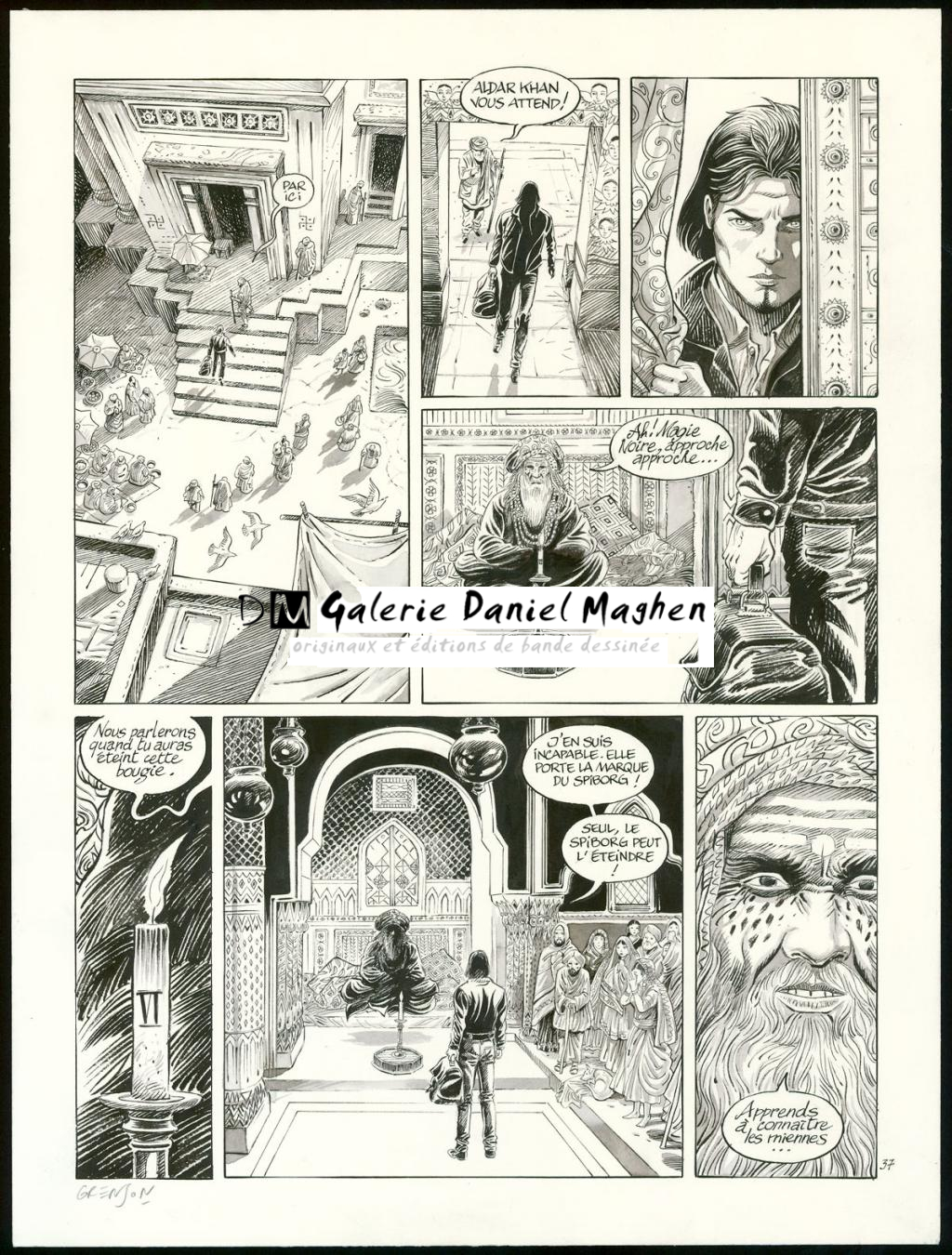 Planche originale n°37 - Olivier Grenson - Encre de Chine et lavis sur papier - 3591