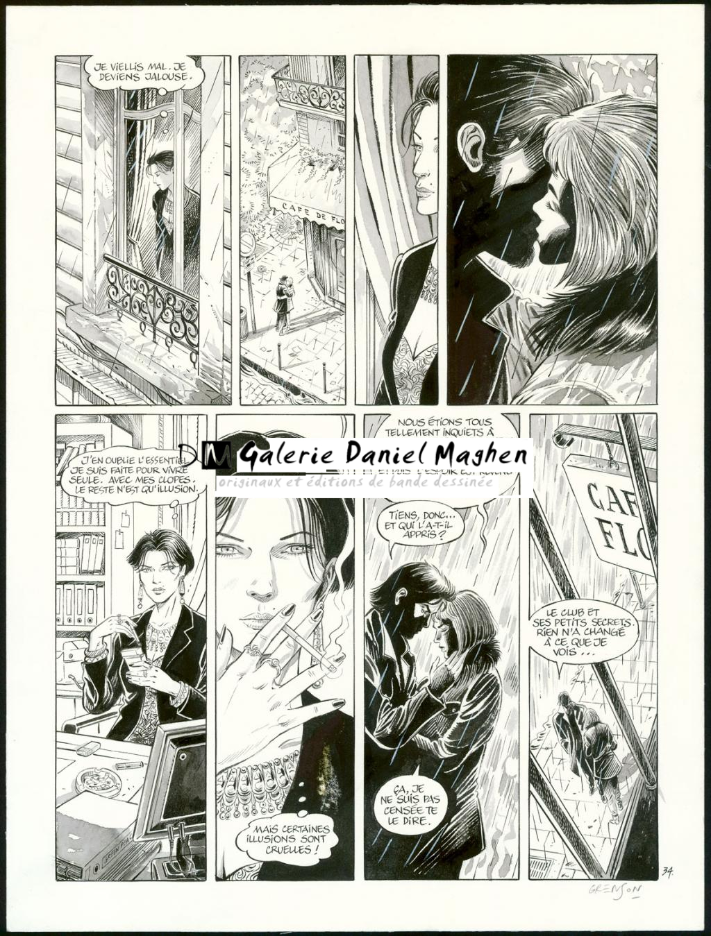Planche originale n°34 - Olivier Grenson - Encre de Chine et lavis sur papier - 3590