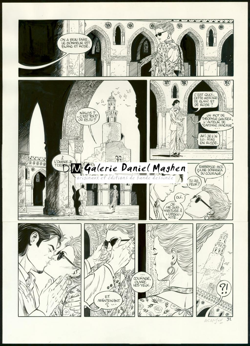 Planche originale n°31 - Olivier Grenson - Encre de Chine et lavis sur papier - 3586