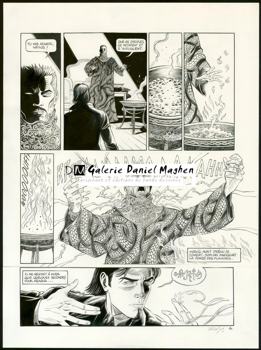 Planche originale n°41 - Olivier Grenson - Encre de Chine et lavis sur papier - 5509