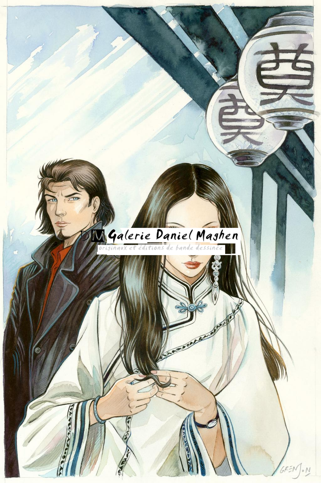 Illustration originale - Olivier Grenson - Aquarelle et encre de Chine sur papier - 3583