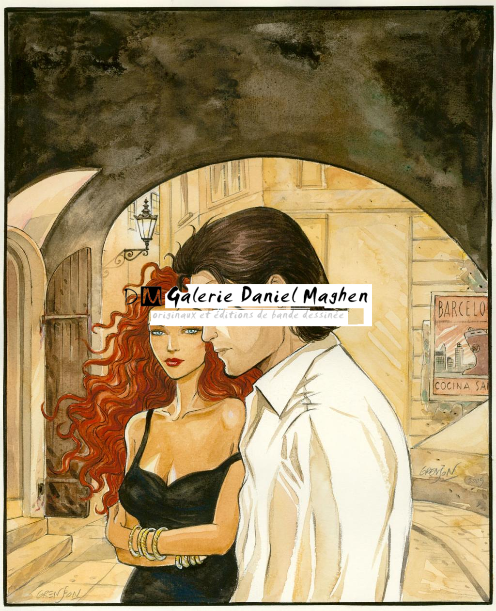 Illustration originale - Olivier Grenson - Aquarelle et encre de Chine sur papier - 3582