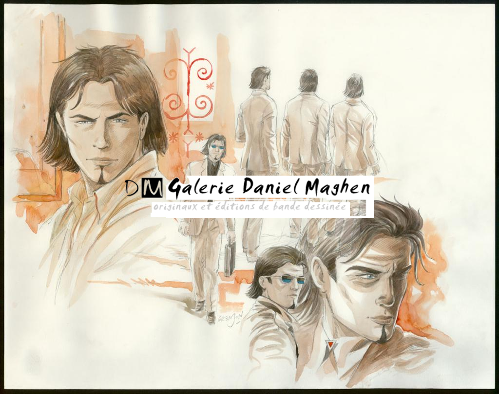 Illustration originale étude de personnage. Déchirure dans la partie inférieure - Olivier Grenson - Aquarelle et crayon sur papier - 3577