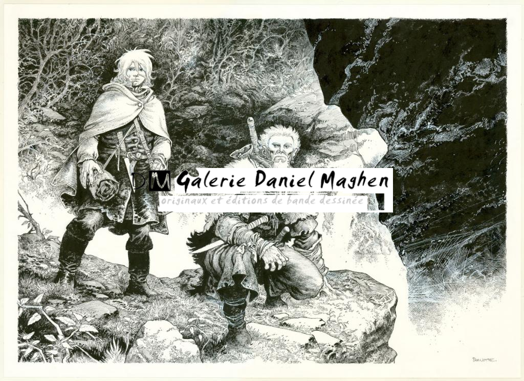 Illustration originale inédite - Joël Parnotte - Encre de Chine sur papier - 6249