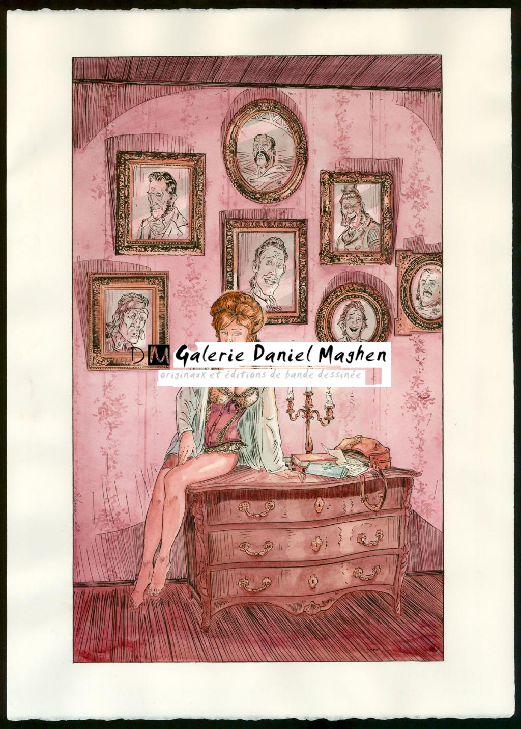 Ilustration originale - Paul Salomone - Crayon de couleur sur papier - 3541