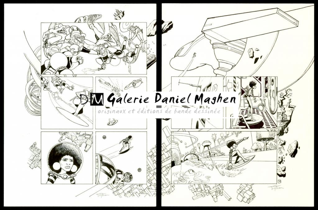 Double planche originale 76 et 77 - Martin Trystram - Encre de Chine - 3535