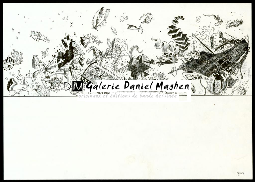 Double planche originale 10 et 11 - Martin Trystram - Encre de Chine - 3562