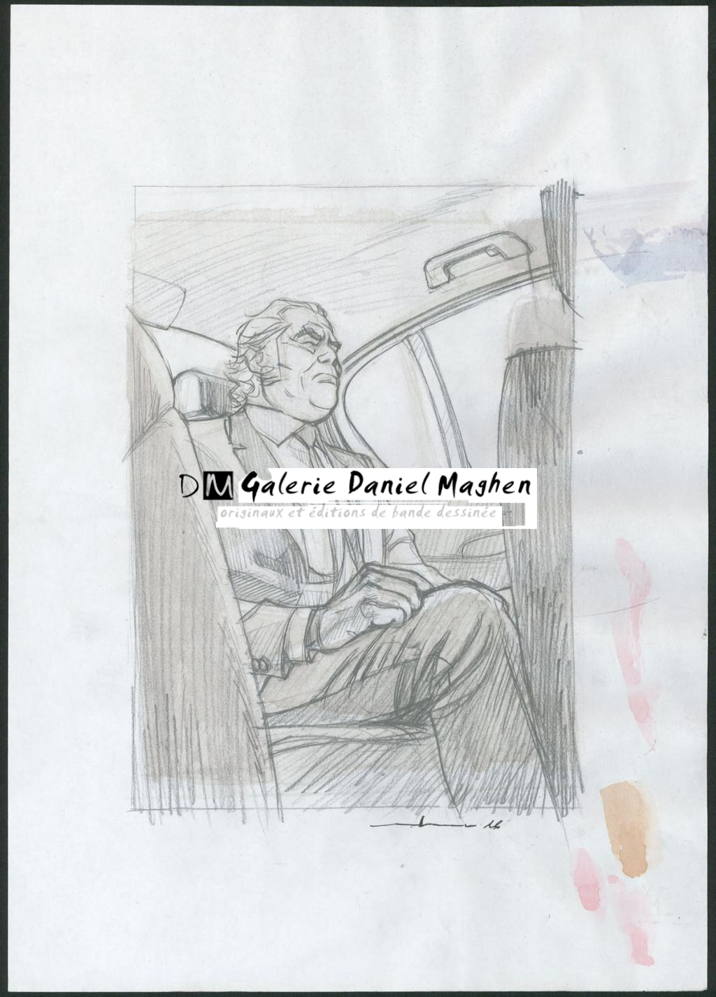 Illustration originale - Marcial Toledano - Mine de plomb et aquarelle sur papier - 3653