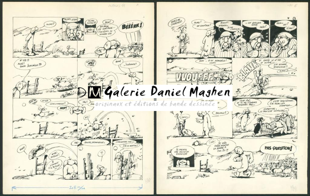 histoire complète en 2 planches originales - F'murr - Encre de Chine sur papier - 5588