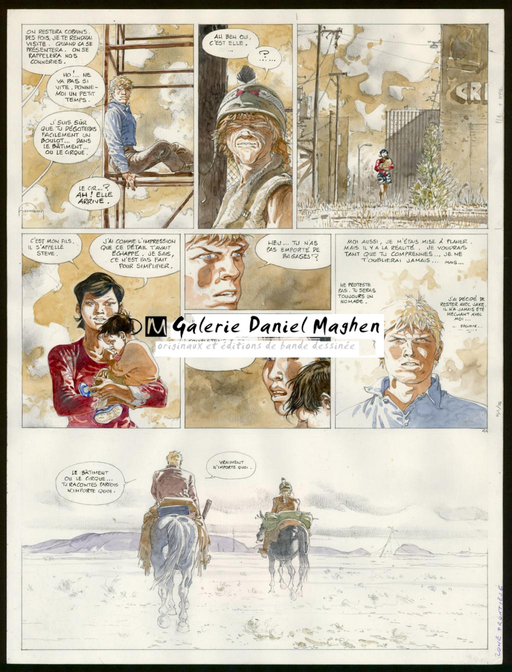 Planche originale n°44 - Hermann - Aquarelle et crayon sur papier - 4551