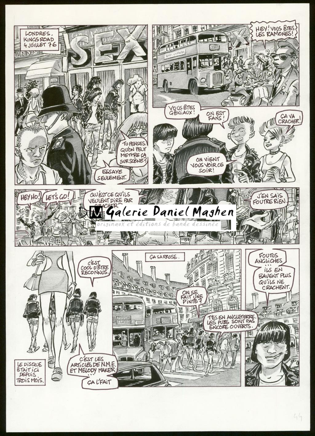 Planche originale n°44 et son crayonné préparatoire - Eric Cartier - Mine de plomb et encre de Chine sur papier - 3785