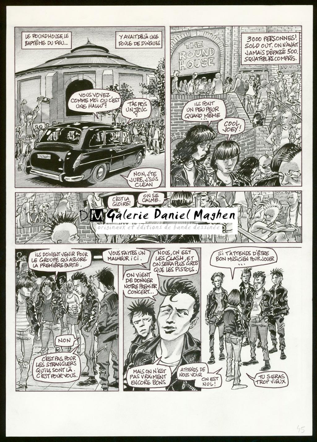 Planche originale n°45 et son crayonné préparatoire - Eric Cartier - Mine de plomb et encre de Chine sur papier - 3786