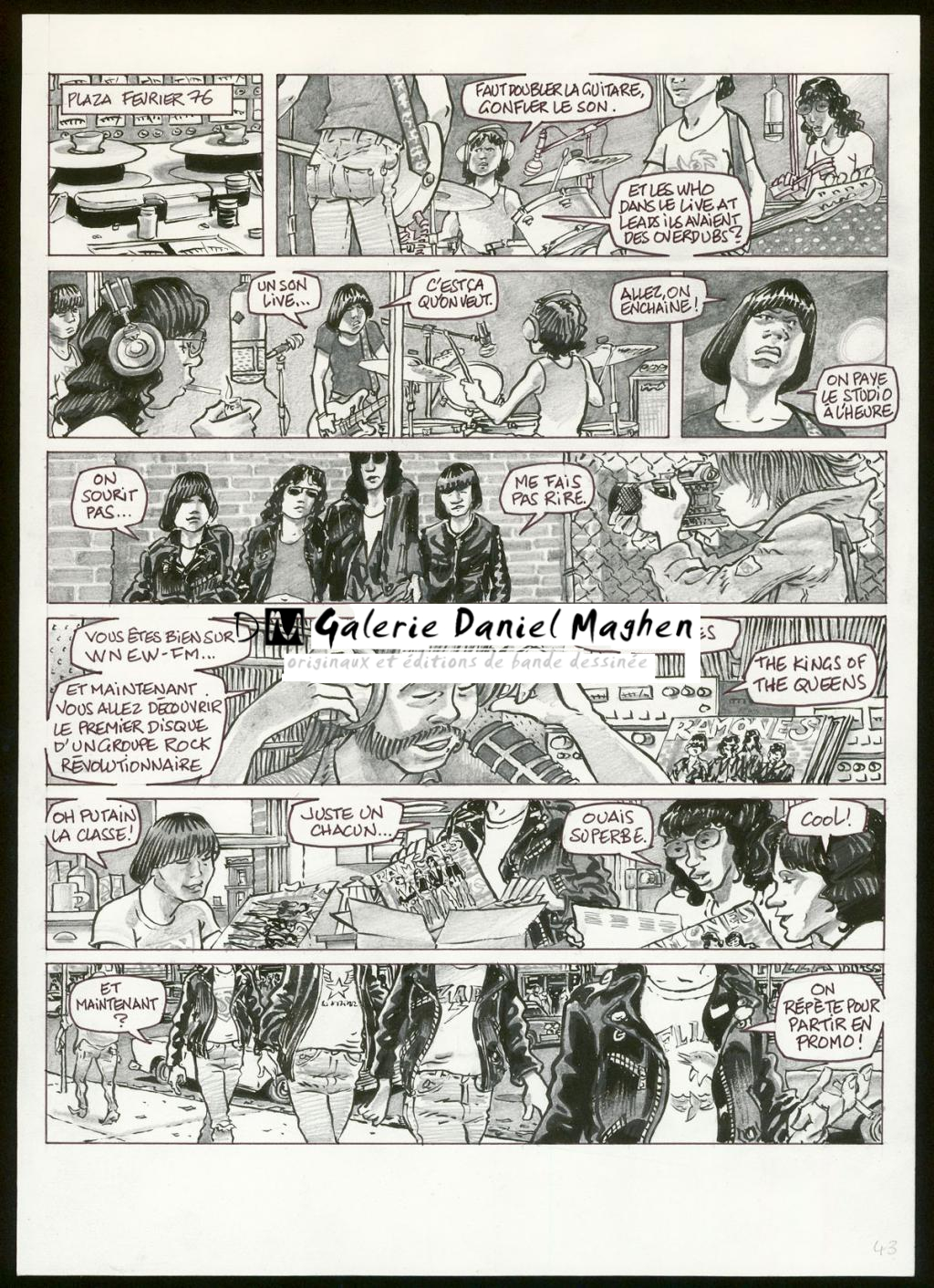 Planche originale n°43 et son crayonné préparatoire - Eric Cartier - Mine de plomb et encre de Chine sur papier - 3787