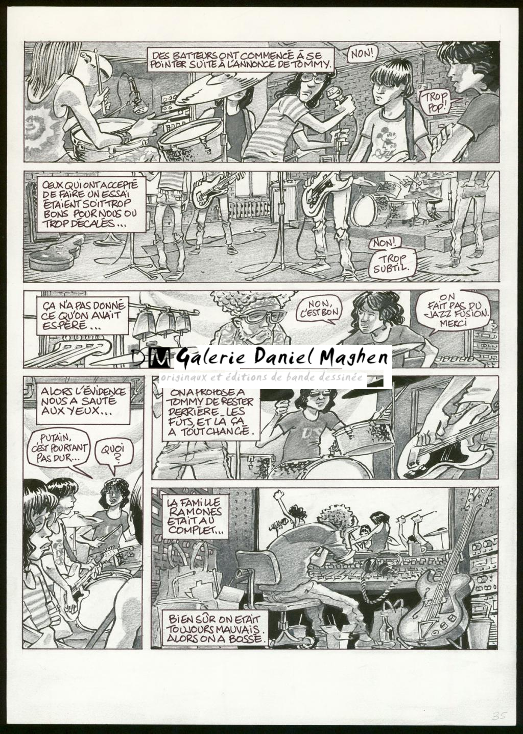 Planche originale n°35 et son crayonné préparatoire - Eric Cartier - Mine de plomb et encre de Chine sur papier - 3789