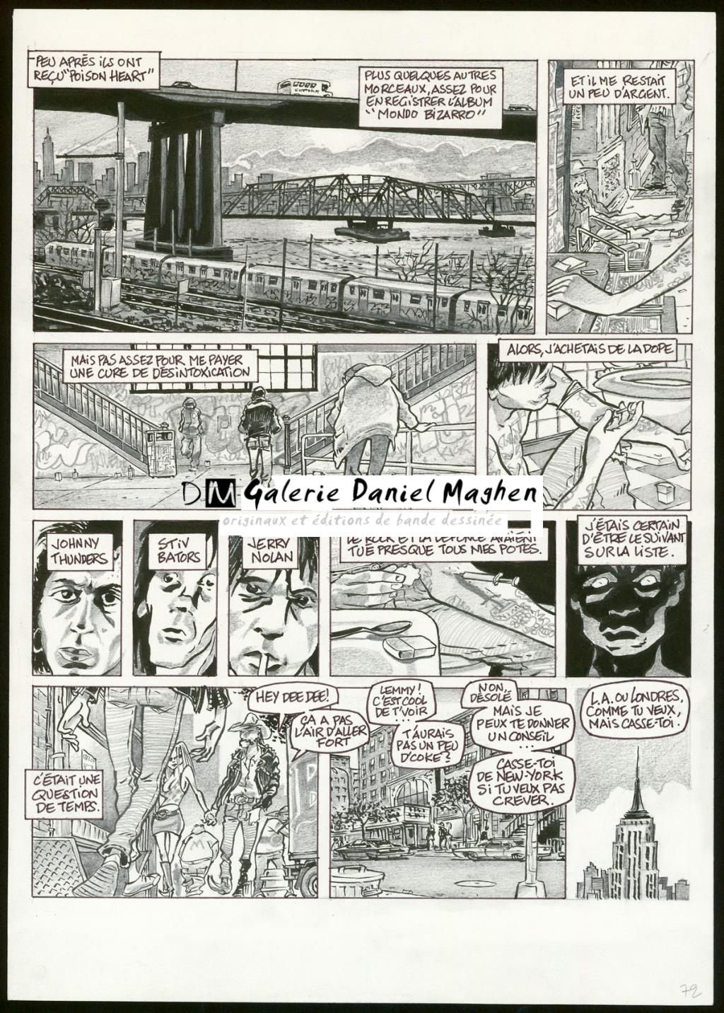 Planche originale n°72 et son crayonné préparatoire - Eric Cartier - Mine de plomb et encre de Chine sur papier - 3623