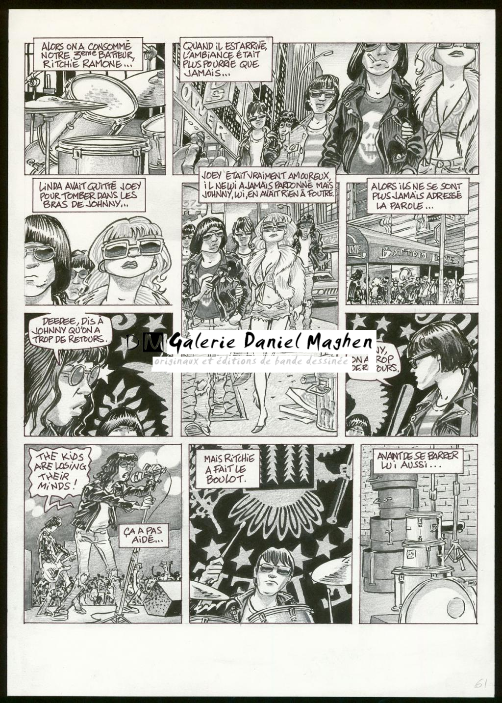 Planche originale n°61 et son crayonné préparatoire - Eric Cartier - Mine de plomb et encre de Chine sur papier - 3624