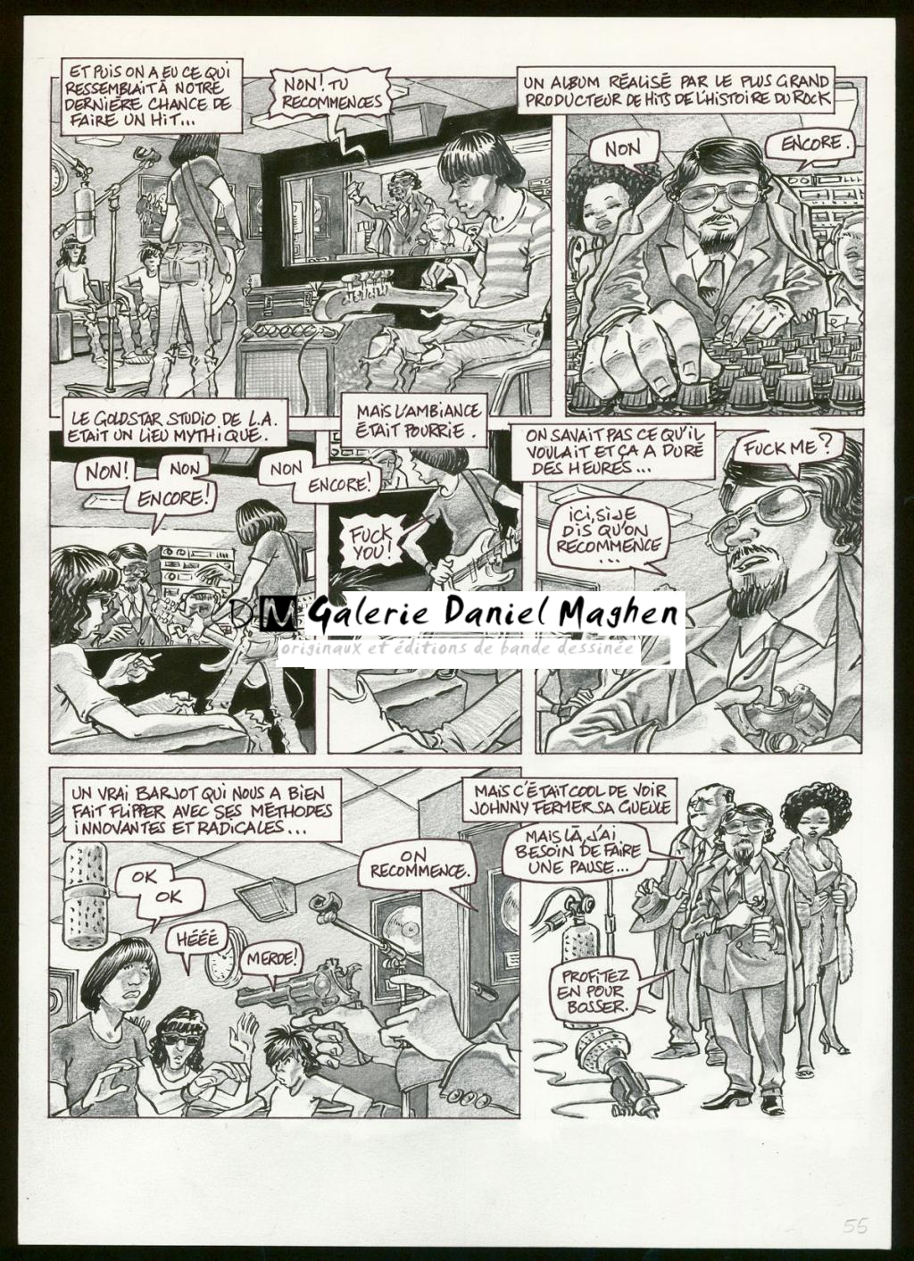 Planche originale n°55 et son crayonné préparatoire - Eric Cartier - Mine de plomb et encre de Chine sur papier - 3625