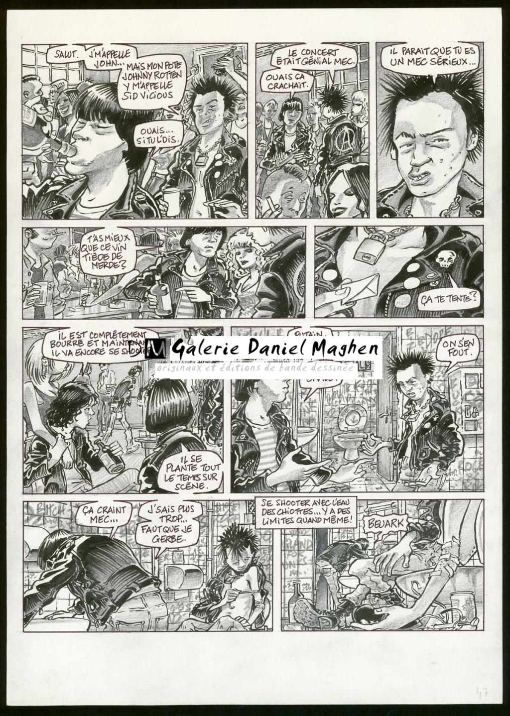 Planche originale n°47 et son crayonné préparatoire - Eric Cartier - Mine de plomb et encre de Chine sur papier - 3627