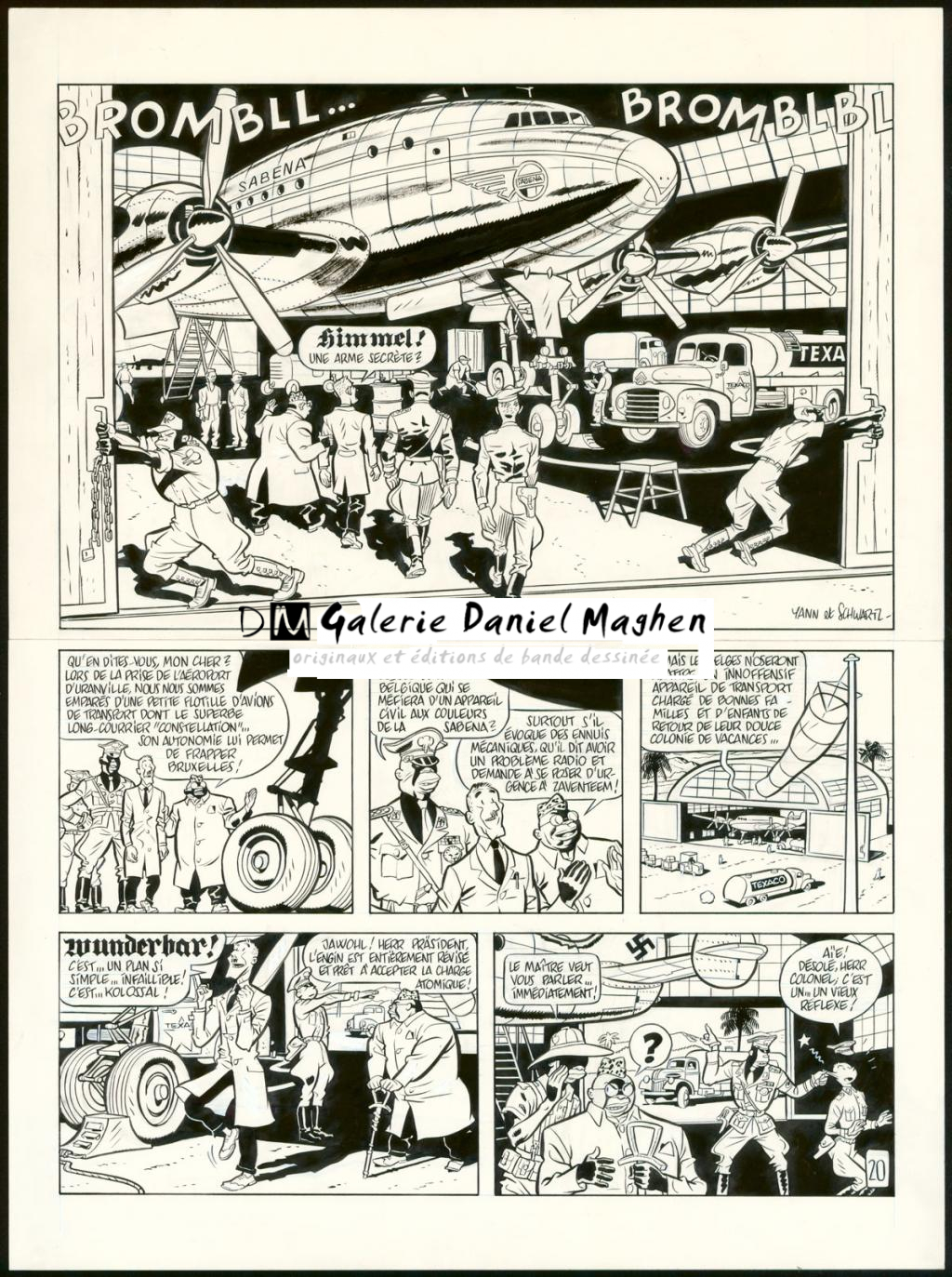 Planche originale n°20 - Olivier Schwartz - Encre de Chine et crayon bleu sur papier - 6178