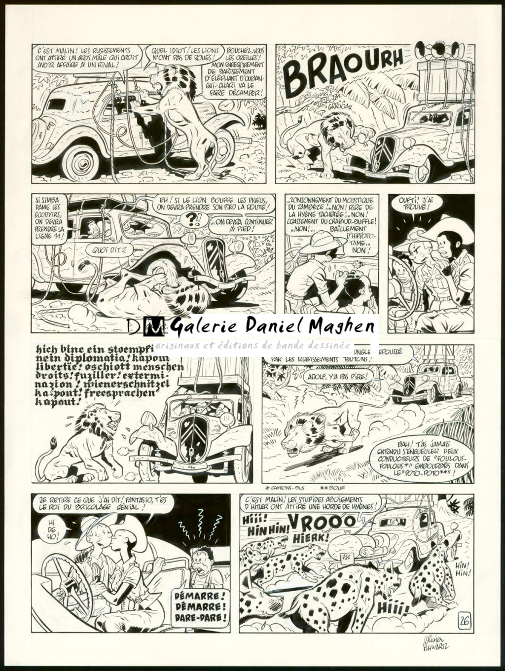 Planche originale n°26 - Olivier Schwartz - Encre de Chine et crayon bleu sur papier - 6176