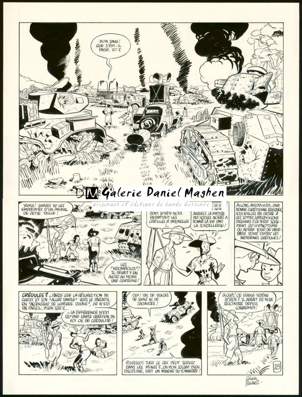 Planche originale n°28 - Olivier Schwartz - Encre de Chine et crayon bleu sur papier - 6175