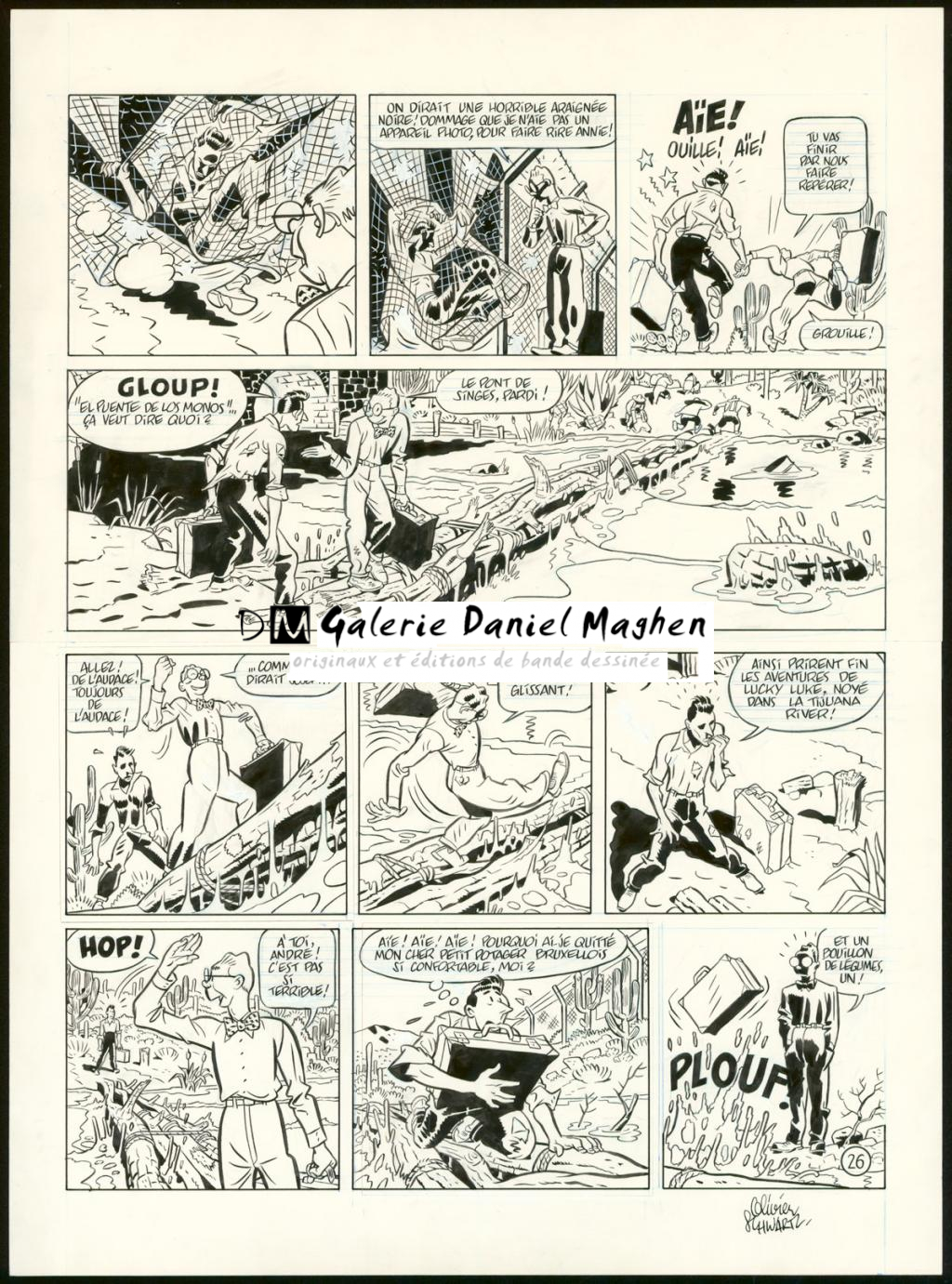 Planche originale n°26 - Olivier Schwartz - Encre de Chine et crayon bleu sur papier - 6149