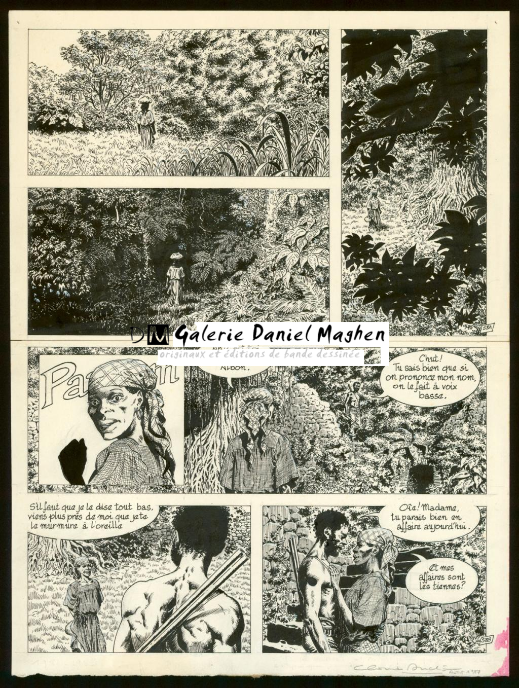 Planche originale n°58 - Claude Auclair - Encre de Chine sur papier - 3998