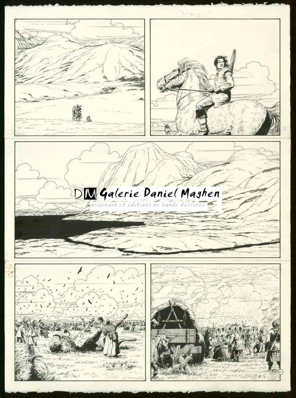 Planche originale n°71 - Claude Auclair - Encre de Chine sur papier - 4001