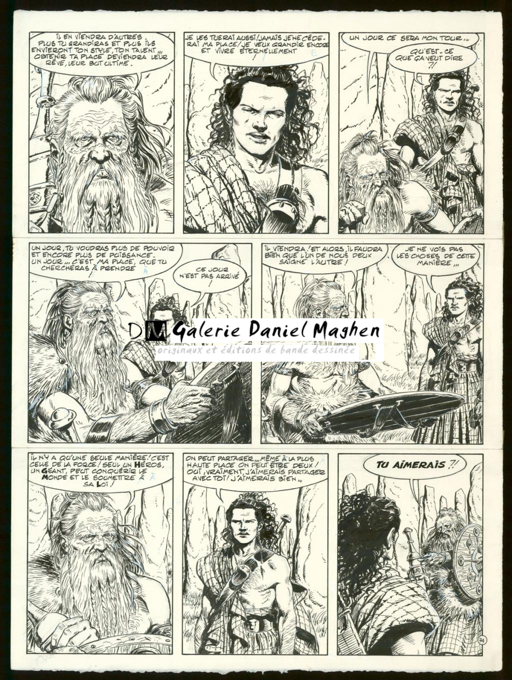 Planche originale n°74 - Claude Auclair - Encre de Chine sur papier - 4002