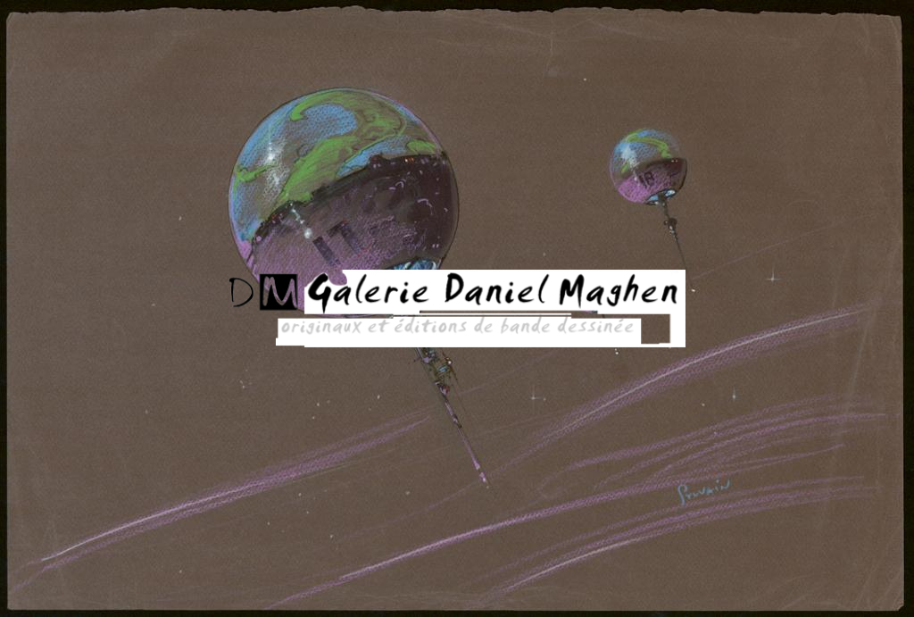 Concept art pour Le Cinquième Élement de Luc Besson - Sylvain Despretz - Technique mixte sur papier - 3732