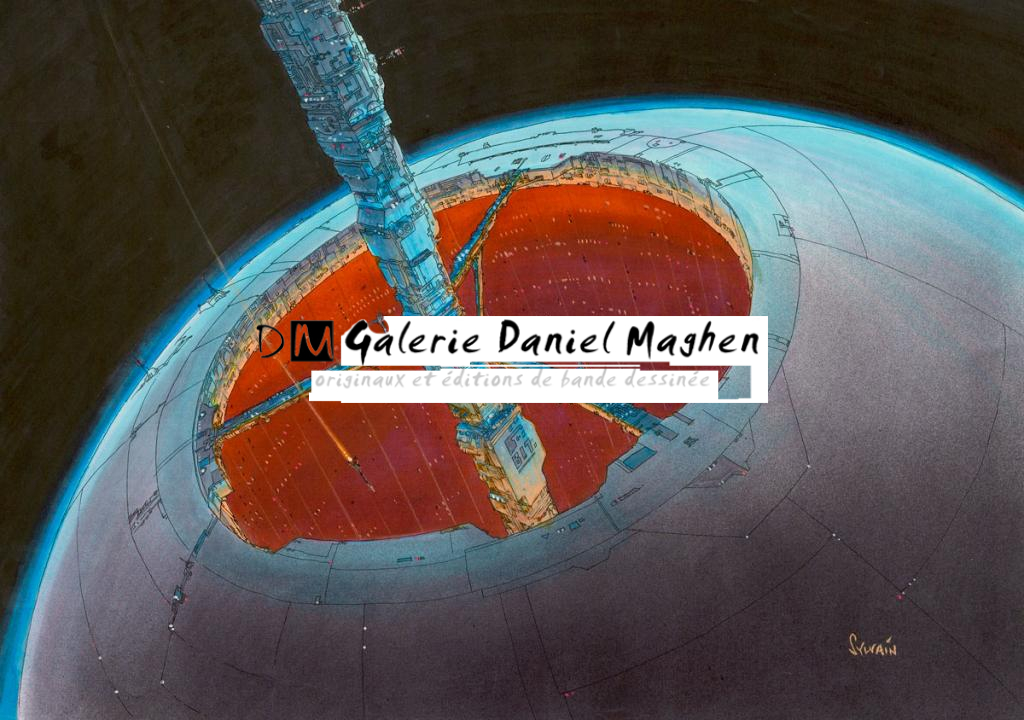 Concept art pour Le Cinquième Élement de Luc Besson - Sylvain Despretz - Technique mixte sur papier - 3733