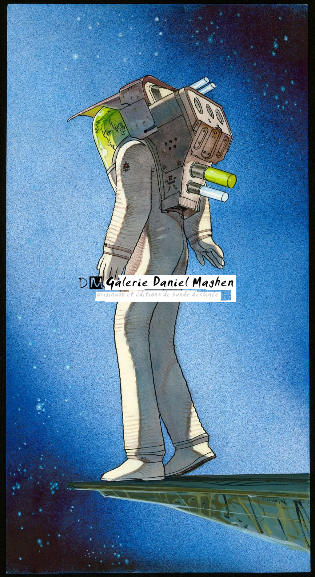 Concept art pour Le Cinquième Élement de Luc Besson - Sylvain Despretz - Technique mixte sur papier - 3734