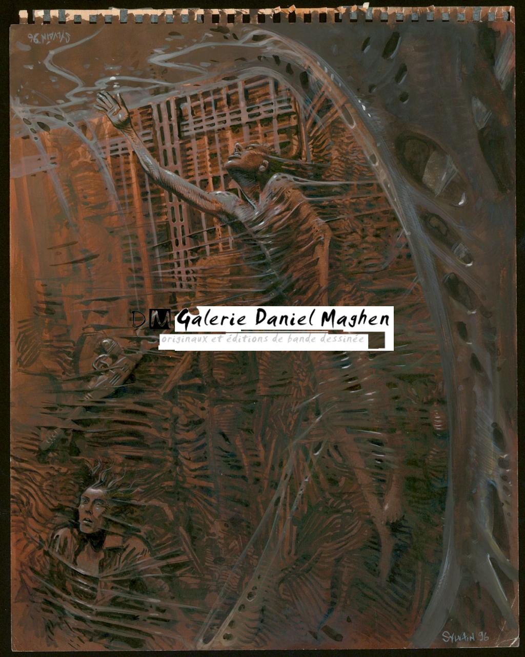 Concept art pour le film Alien, la résurrection de Jean-Pierre Jeunet - Sylvain Despretz - Technique mixte sur papier - 3643