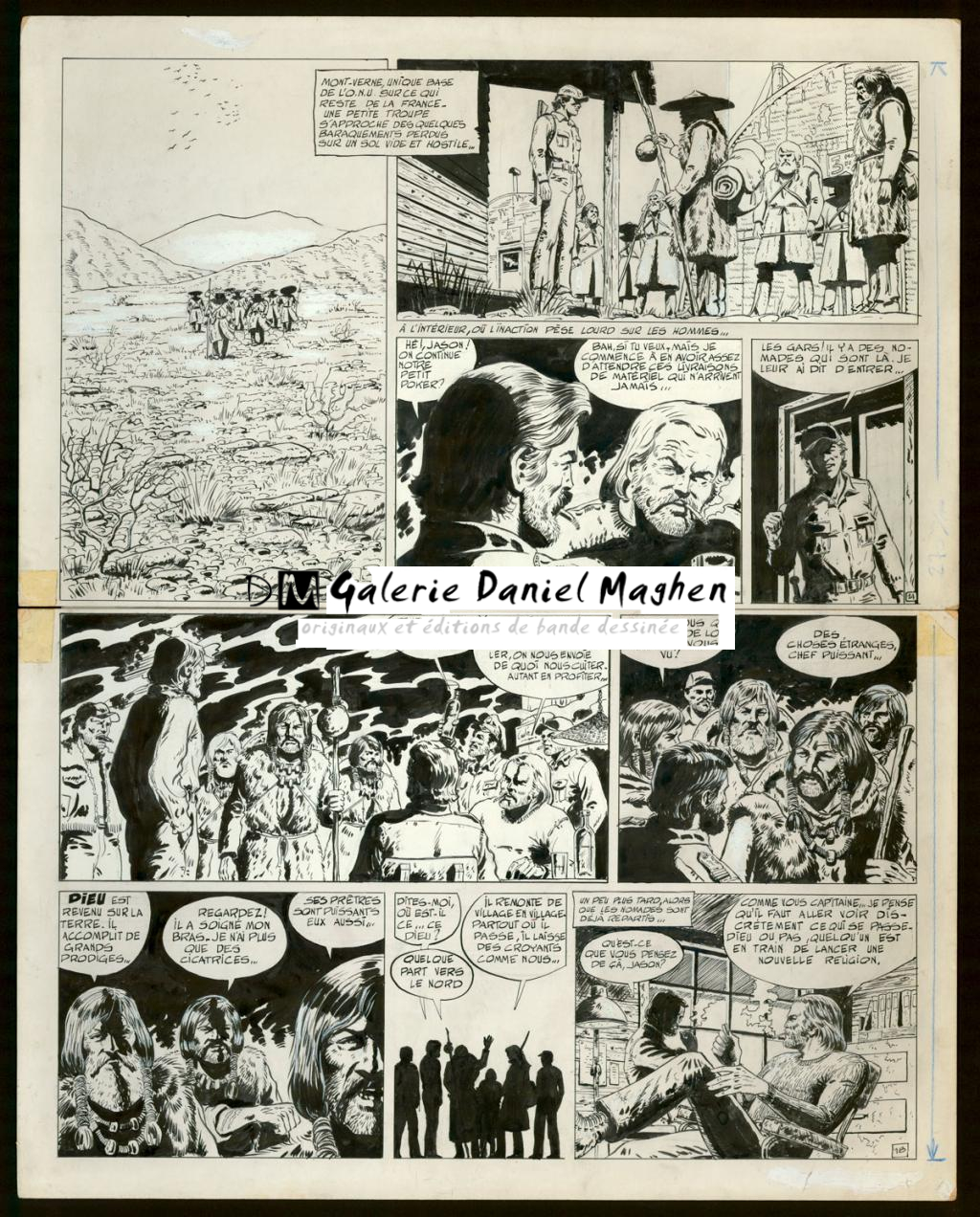 Planche originale n°1 issue de l'épisode 2, rustine en case 3 - Claude Auclair - Encre de Chine sur papier - 4003