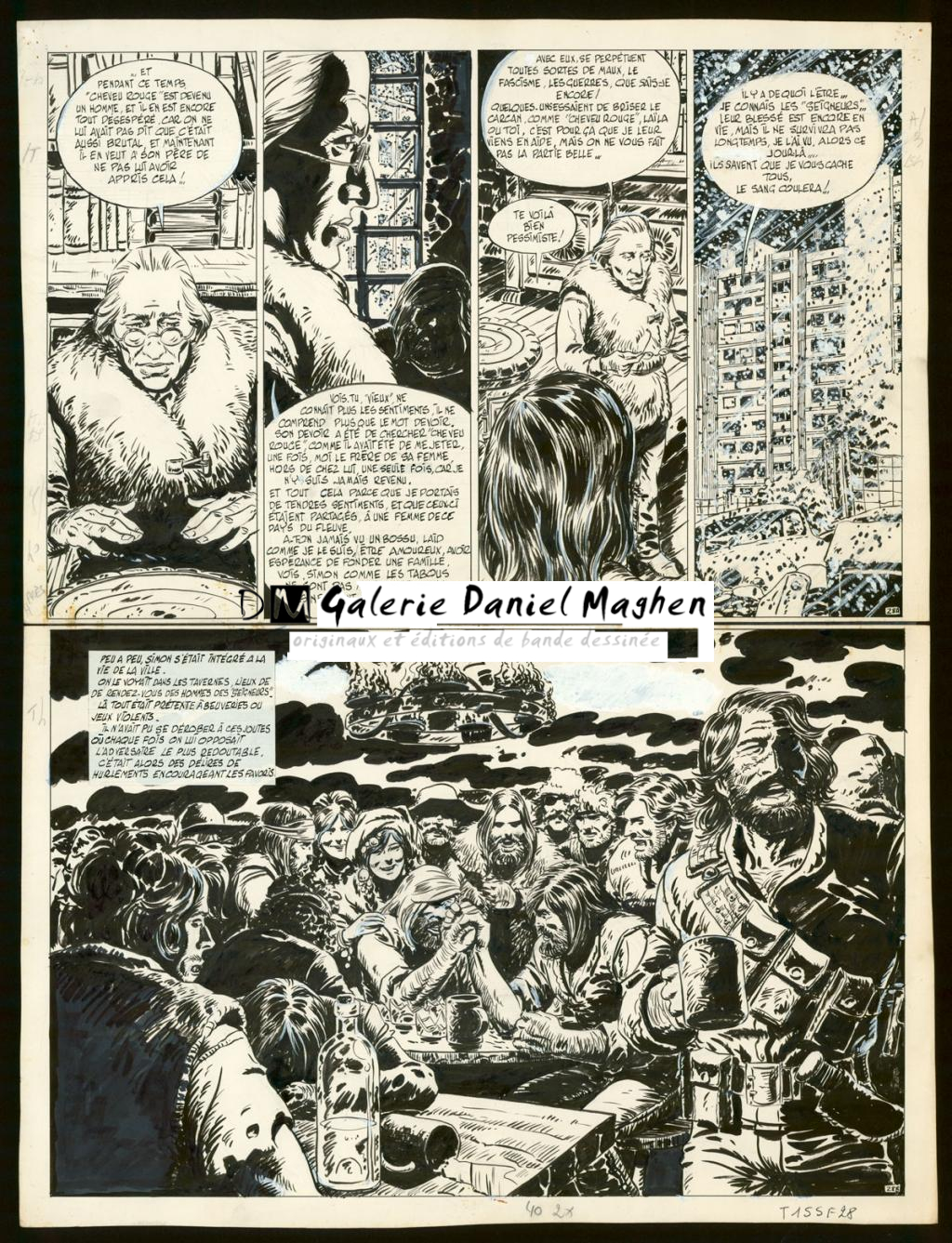 Planche originale n°28 - Claude Auclair - Encre de Chine sur papier - 4004