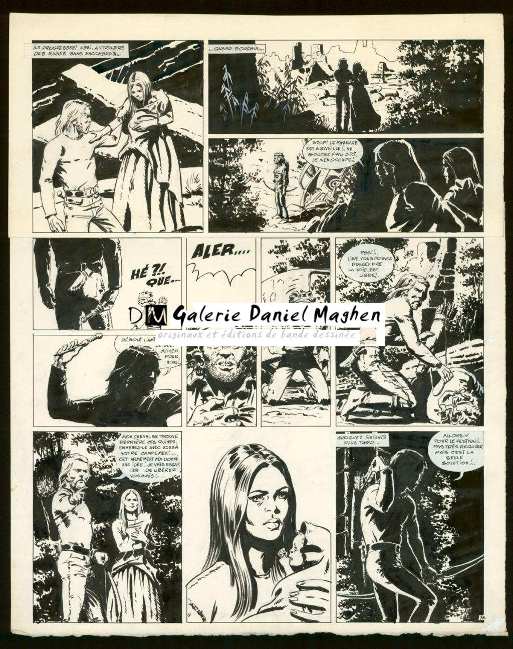 Planche originale n°7 issue de l'épisode 4 - Claude Auclair - Encre de Chine sur papier - 4008