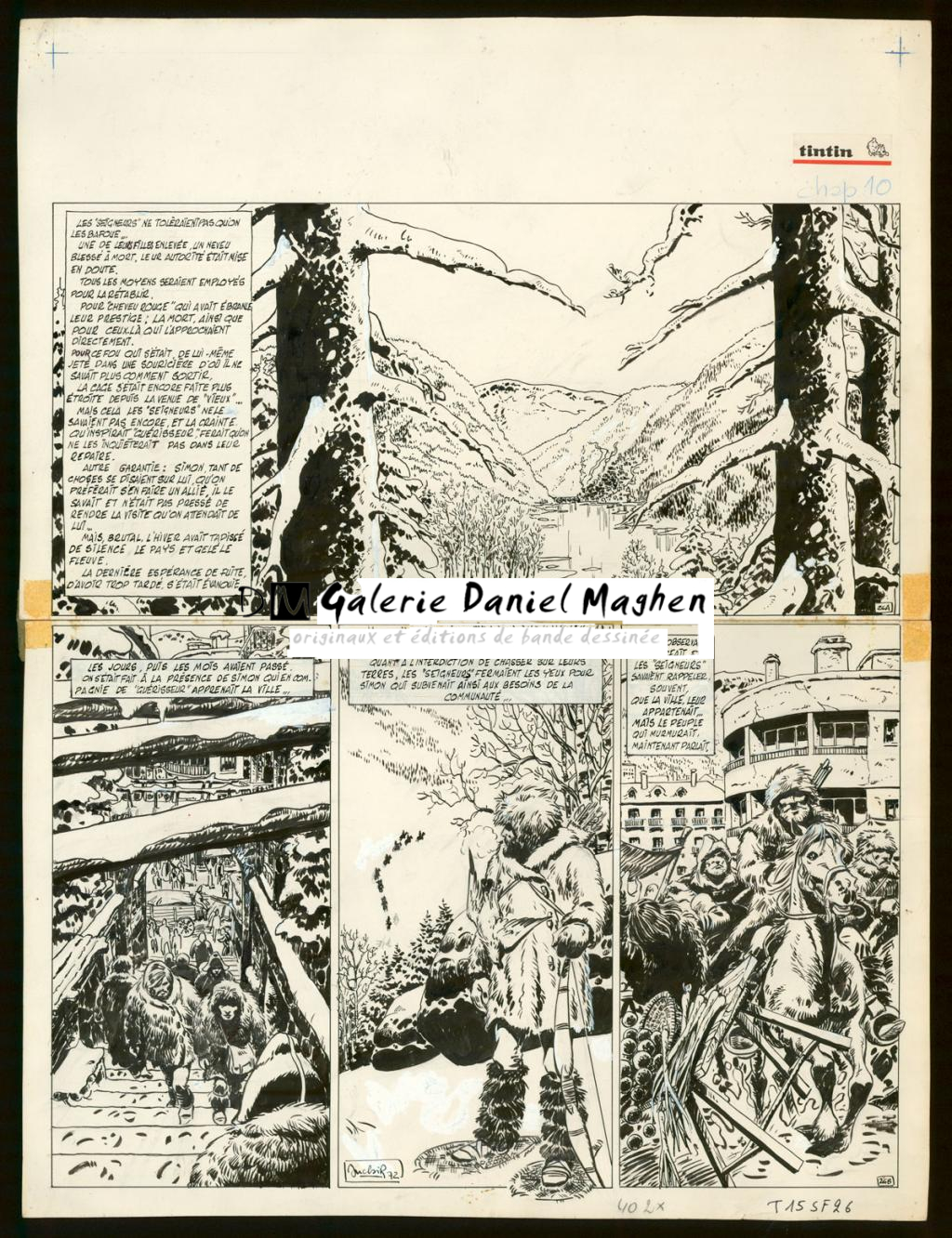 Planche originale n°26 - Claude Auclair - Encre de Chine sur papier - 4009