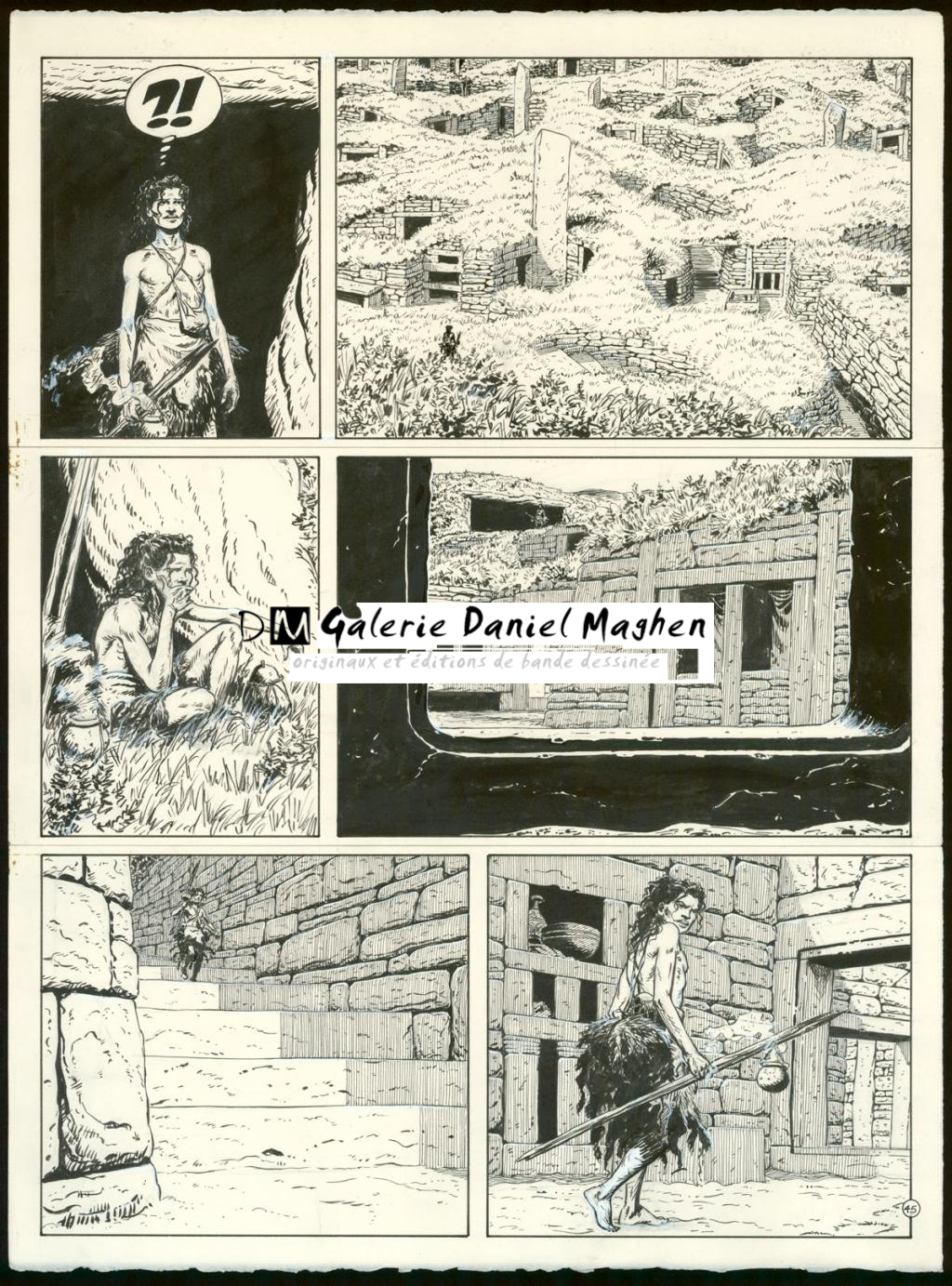 Planche originale n°45 - Claude Auclair - Encre de Chine sur papier - 4011