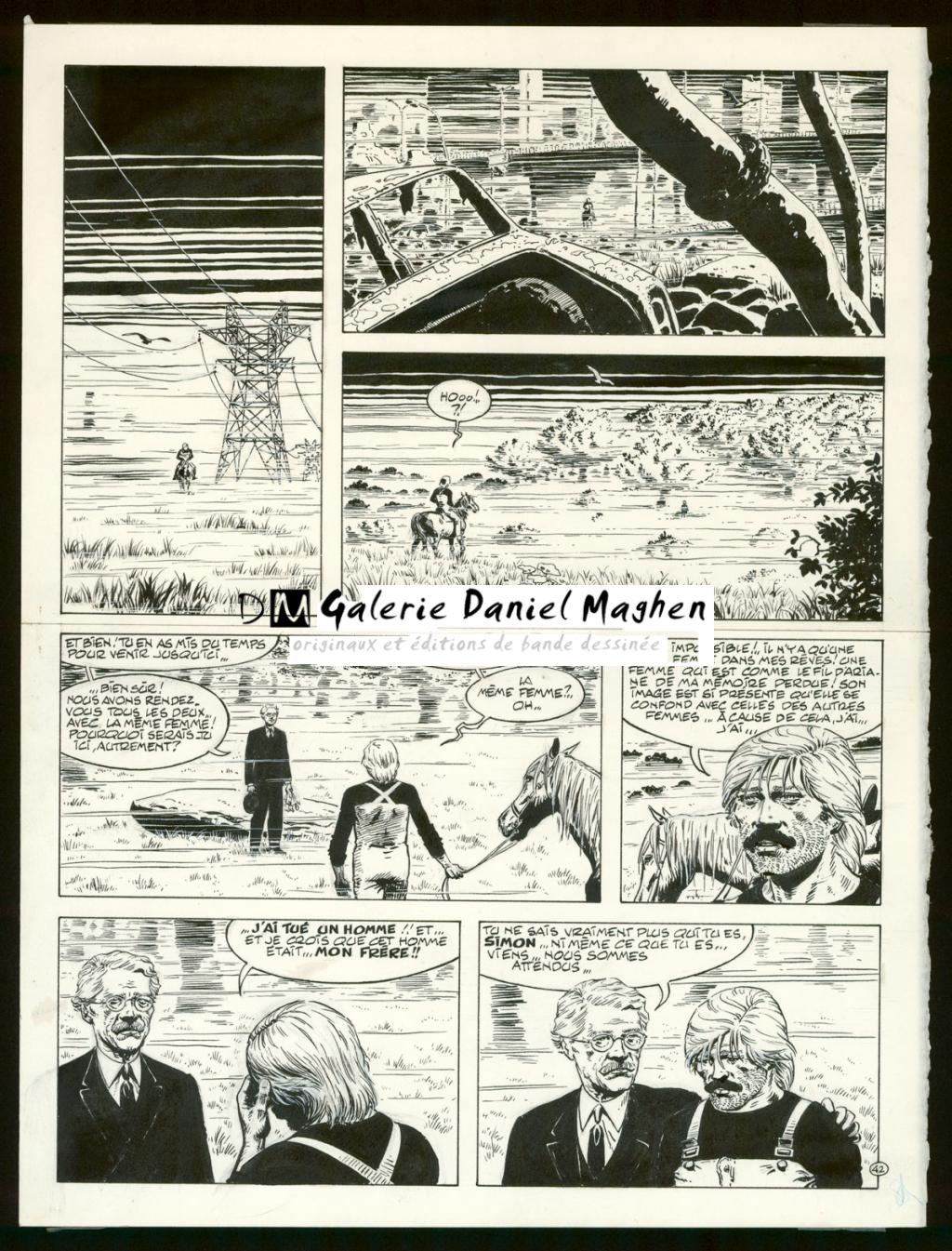 Planche originale n°42 - Claude Auclair - Encre de Chine sur papier - 4015