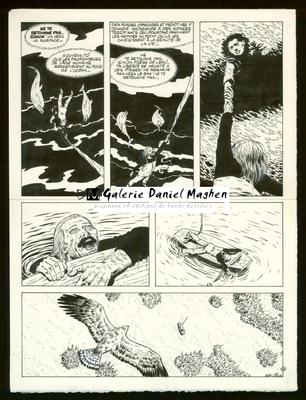 Planche originale n°19 - Claude Auclair - Encre de Chine sur papier - 4016