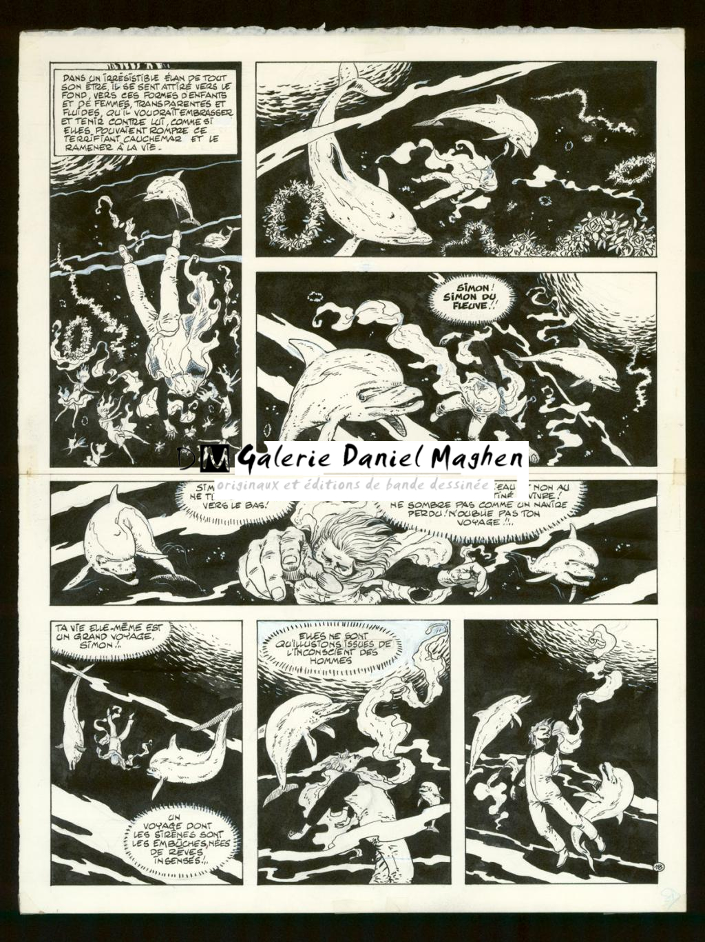 Planche originale n°18 - Claude Auclair - Encre de Chine sur papier - 4017