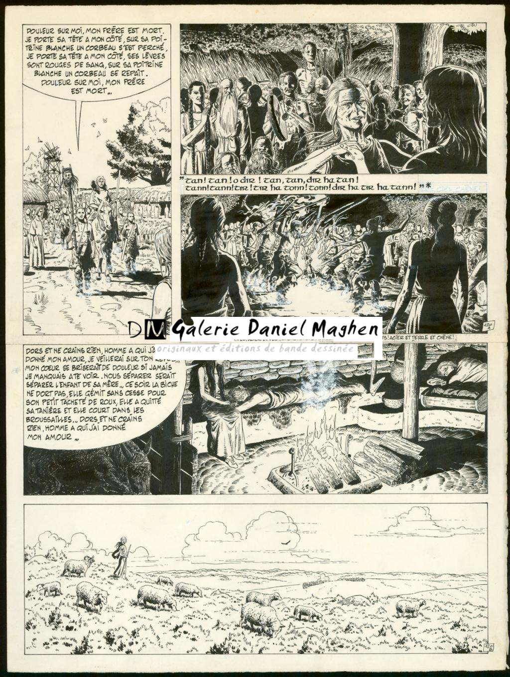 Planche originale n°120 - Claude Auclair - Encre de Chine sur papier - 4022