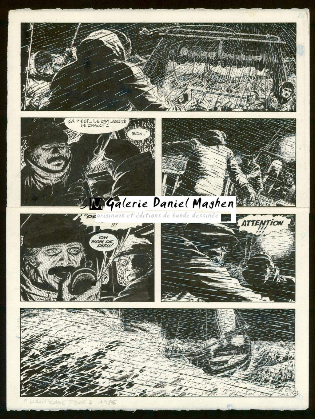 Planche originale n°2 - Claude Auclair - Encre de Chine sur papier - 4773